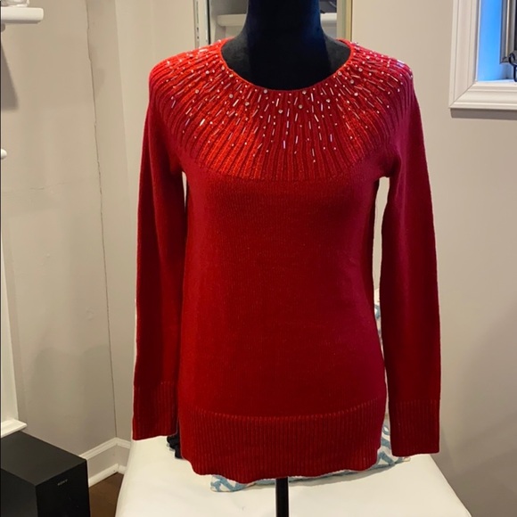 Apt. 9 Red Sweater - Rhinestone & Sparkle, Small - Picture 1 of 7